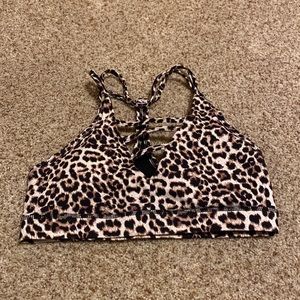 Zyia leopard sports bra